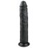 Easytoys - ekstra veliki dildo sa vakuum bazom (28,5cm) - crni