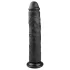 Easytoys - ekstra veliki dildo sa vakuum bazom (28,5cm) - crni