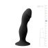 Easytoys - Crni dildo sa vakuumskom bazom (glavićasti dizajn)