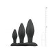 Easytoys Rocket - set analnih čepova - crni (3 delova)
