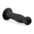 Easytoys Ribbed - crni analni dildo sa vakum bazom (14cm)