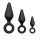 Easytoys - Prstenasti analni plug set - 3 komada (crni)