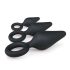 Easytoys - Prstenasti analni plug set - 3 komada (crni)