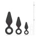 Easytoys - Prstenasti analni plug set - 3 komada (crni)