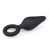 Easytoys Pointy Plug - analni čep sa prstenom - srednji (crni)
