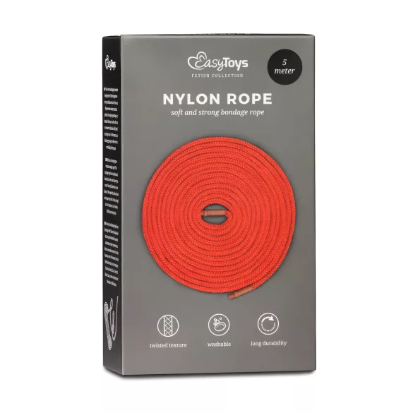 Easytoys Rope - bondage konopac (5 m, crvena)