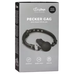 EasyToys - gag sa unutrašnjim dildom (crni)