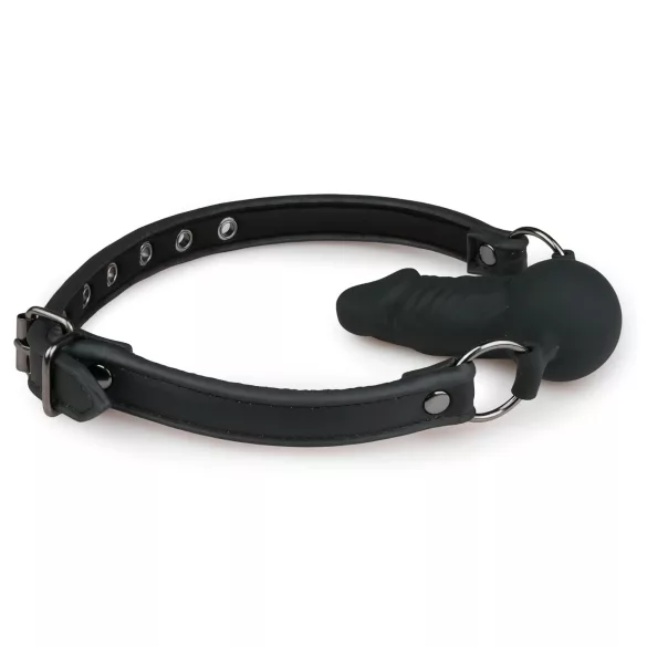 EasyToys - gag sa unutrašnjim dildom (crni)