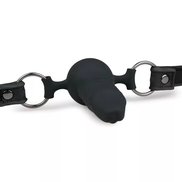 EasyToys - gag sa unutrašnjim dildom (crni)