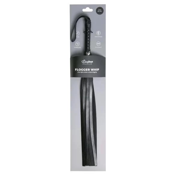 Easytoys Flogger - crni bič od meke veštačke kože
