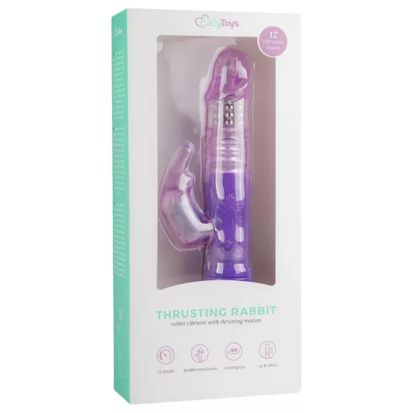 EasyToys Bunny - guraći-rotirajući vibrator (ljubičasti)