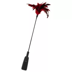 GP Feather - kombinovani bič i pero za maženje (crveno)