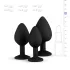 Easytoys Diamond - Set analnih čepova (crni)
