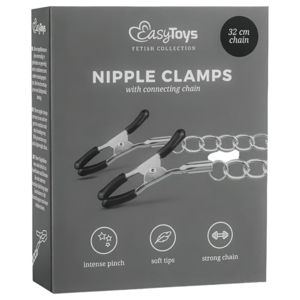 EasyToys - Stezaljke za bradavice sa lancem (1 par)