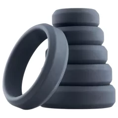 Boners - set od 6 silikonskih prstenova za penis (sivo)