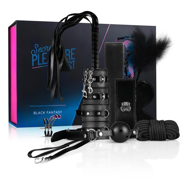 Kućica tajnih užitaka - napredni BDSM set 14 delova (crna)
