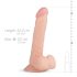 Real Fantasy Felix - реалистични дилдо са тестисима - 22cm (природна боја)