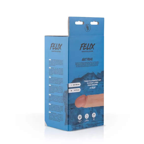 Real Fantasy Felix - реалистични дилдо са тестисима - 22cm (природна боја)