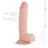 Realan Flubija - realistični dildo sa testisima - 25cm (natur)