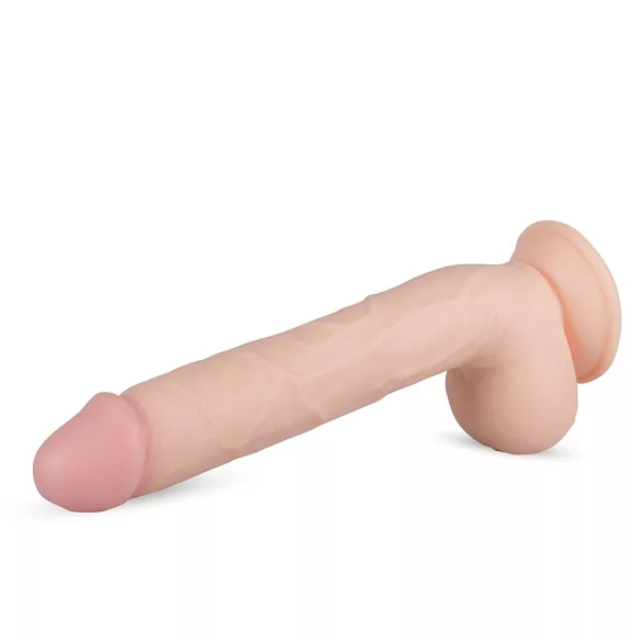 Real Fantasy Elvin - реалистични дилдо са тестисима - 28cm (природна боја)