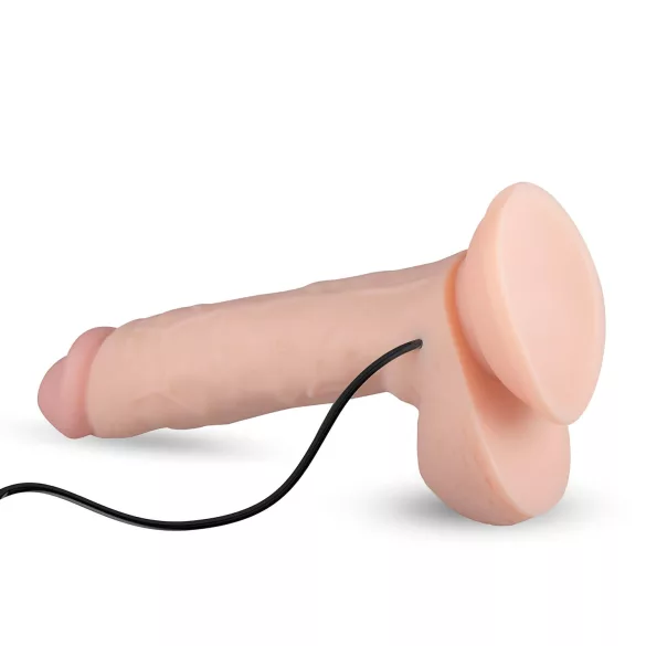 Real Fantasy Glynn - punjivi, realistični vibrator - 25cm (natur)