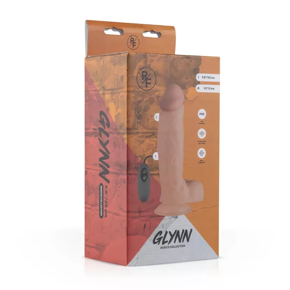 Real Fantasy Glynn - punjivi, realistični vibrator - 25cm (natur)