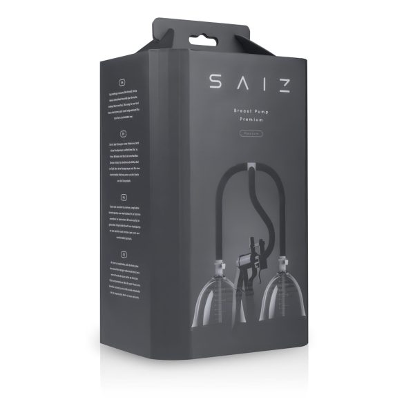 Saiz Premium - dvostruka pumpa za grudi - mala (providna-crna)