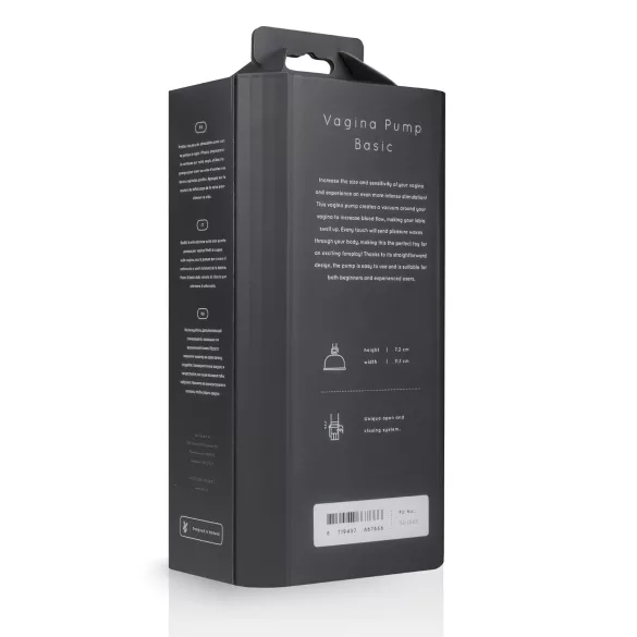 Saiz Basic - pumpica za intimnu negu (prozirno-crna)