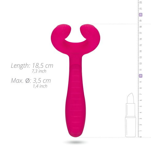 Easytoys Couple - punjivi, vodootporni vibrator za parove (roze)
