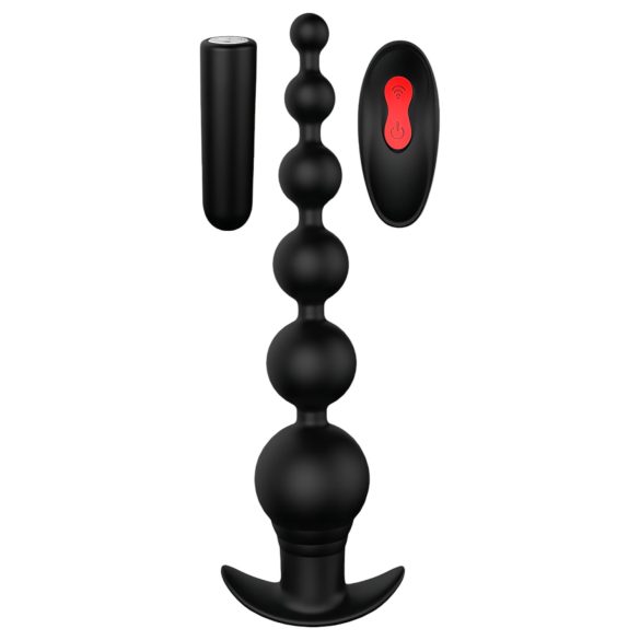 Cheeky Love - Punjivi, bežični analni vibrator sa kuglicama (crni)