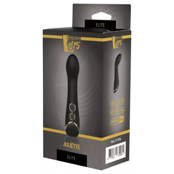 Elite Juliette - punjivi, vodootporni G-tačka vibrator (crni)
