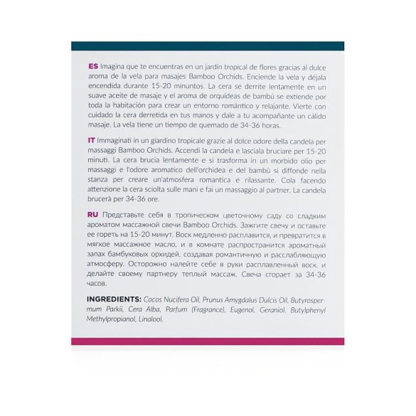 Exotiq Bambusove Orhideje - masažna sveća (200g)