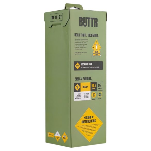 BUTTR 10 Libra - vakuum crna dilda sa postoljem