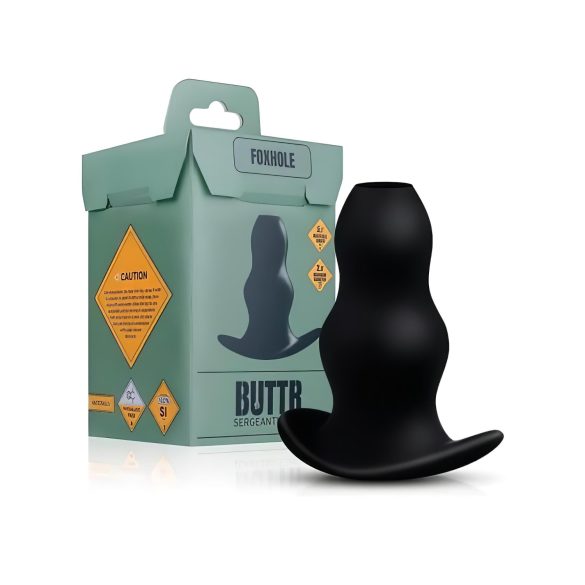 BUTTR Foxhole - šuplji analni dilator (crni)