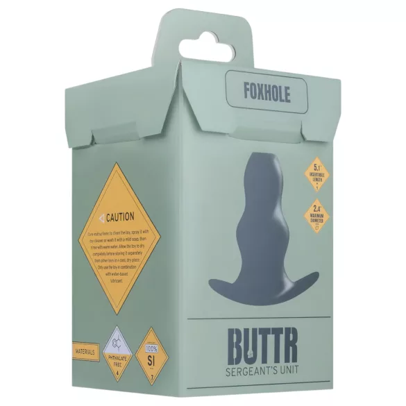 BUTTR Foxhole - šuplji analni dilator (crni)