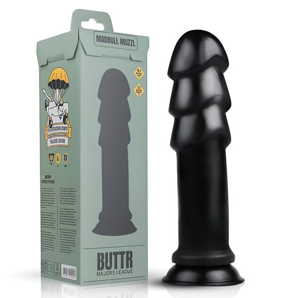 BUTTR Madbull Muzzl - crni dildo sa vakuum bazom