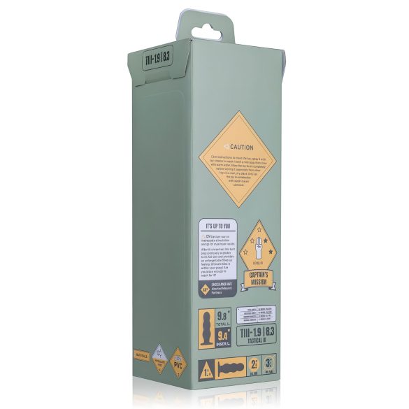 BUTTR Tactical III - crni dildo sa vakuum držačem