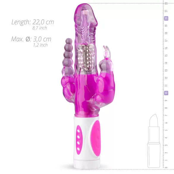 Easytoys Raving Rabbit - троструки вибратор (ружичасти)