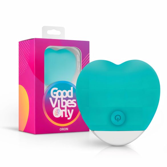 Good Vibes Oron - bežični, srcoliki vibrator za klitoris (tirkiz)