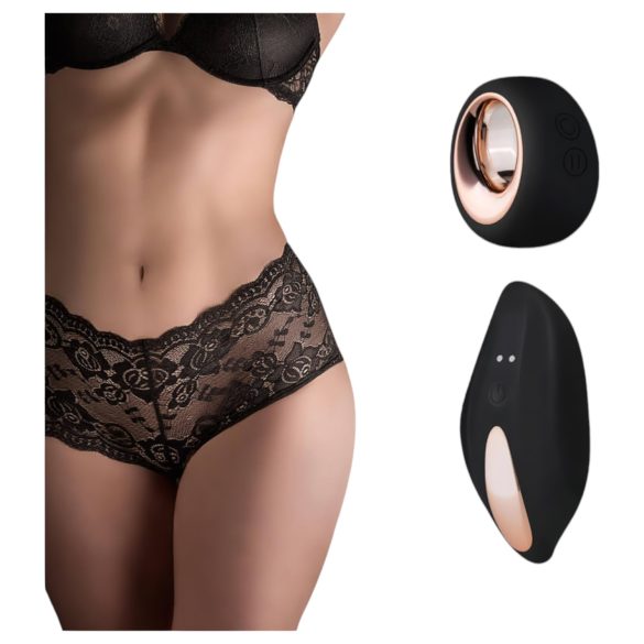 Pantyrebel - vibrirajuće bežične francuske gaćice - crne (S-L)