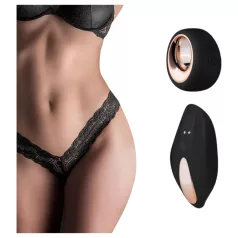   Pantyrebel - crni bežični radio vibrirajući čipkani tanga vibrator (S-L)