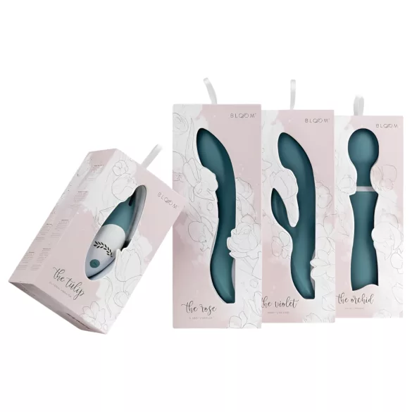 Bloom Rose - punjivi G-tačka vibrator od silikona (tirkizno)