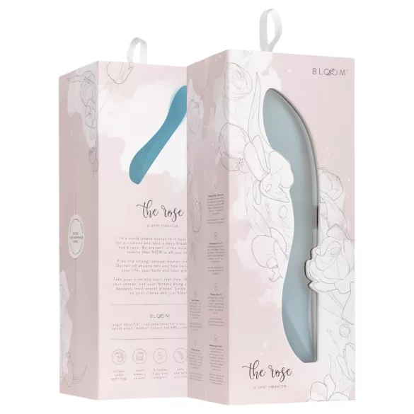 Bloom Rose - punjivi G-tačka vibrator od silikona (tirkizno)