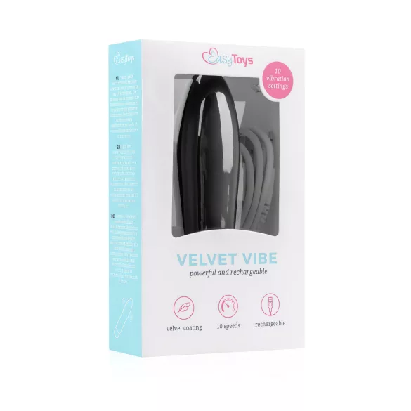 Easytoys Velvet Vibe - Punjivi Crni Vibrator