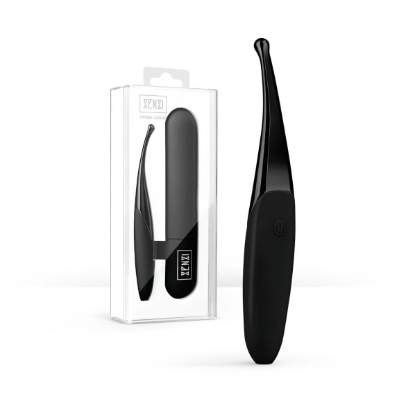 Senzi - puni se napuniti, vodootporni klitoralni vibrator (crni)