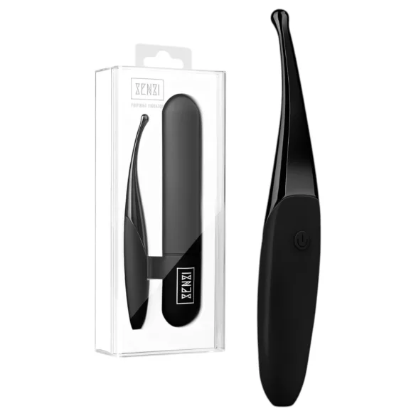 Senzi - puni se napuniti, vodootporni klitoralni vibrator (crni)