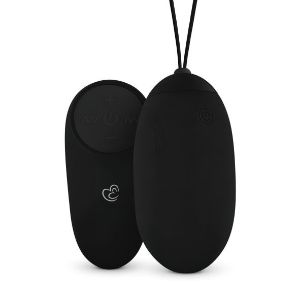 Easytoys - Punjivo, vodootporno vibraciono jaje sa daljinskim upravljačem (crno)