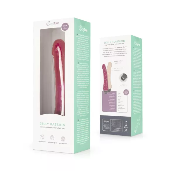 Easytoys Jelly Passion - реалистични вибратор (розе)