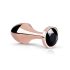 Rosy Gold Analni Plug - analni čep sa crnim kamenom (roze zlato)