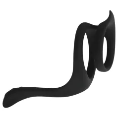   Prsten za užitak Easytoys - elastični prsten za penis i testise (crni)